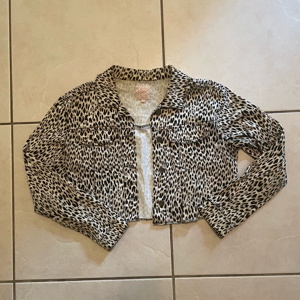 Candie’s Animal Print Jean Jacket